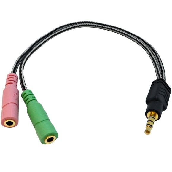 SAPT519 Pair of 6 Inch Right Angle 1/8 3.5mm TRS to 1/8 3.5mm Female 1/8 Headset Extension Audio Patch Cable Cords Seismic Audio 
